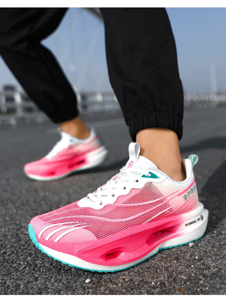 Scarpe Da Corsa Unisex Leggere Traspiranti Carbon Board Specialità Maratona Scarpe Da Ginnastica Sportive