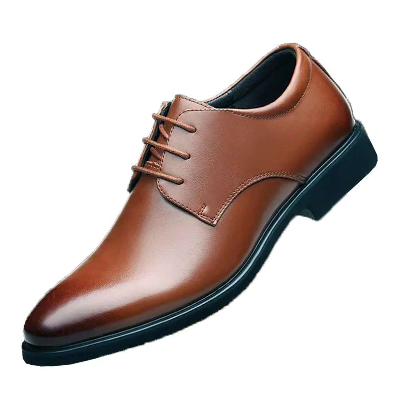Scarpe Da Uomo In Pelle Traspiranti Nero Con Fondo Morbido Ideali Per Primavera E Autunno Scarpe Casual Da Lavoro