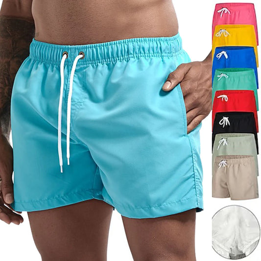 Pantaloncini da Bagno da Uomo da Surf ad Asciugatura Rapida Traspiranti con Coulisse e Tasche per Spiaggia Estiva