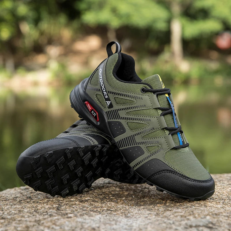 Scarpe Trekking Impermeabili da Uomo Taglia Fino a 48 Escursionismo Alpinismo Campeggio Sneakers da Bici Tattiche