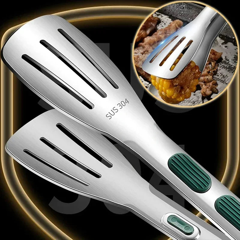 Pinze Per Alimenti In Acciaio Inossidabile Per Cucina Barbecue E Buffet Resistente Al Calore Per Bistecche Carne Pane