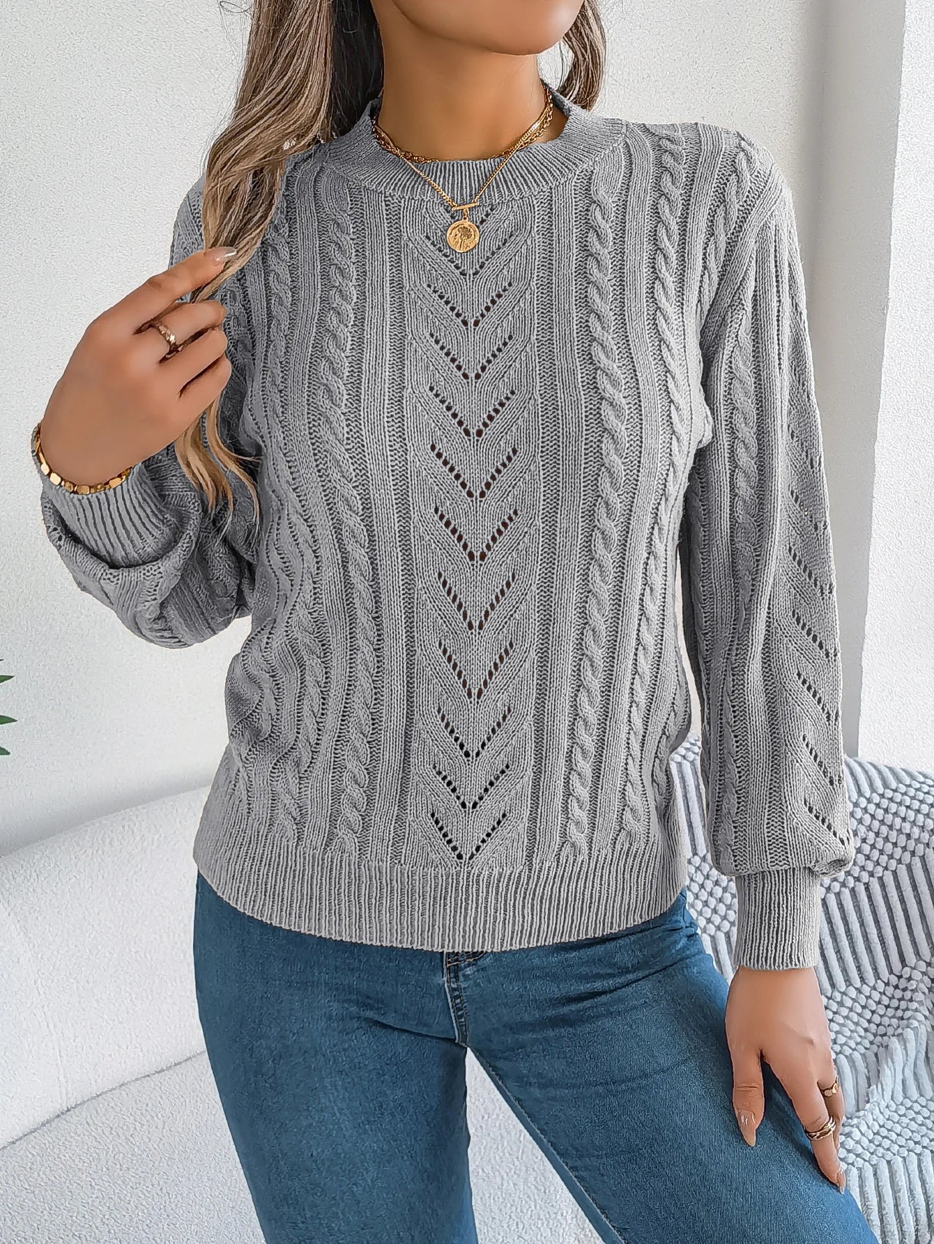 Maglione Unisex Autunno Inverno Collo a V Confortevole e Caldo Maniche Lunghe Versatile Stile