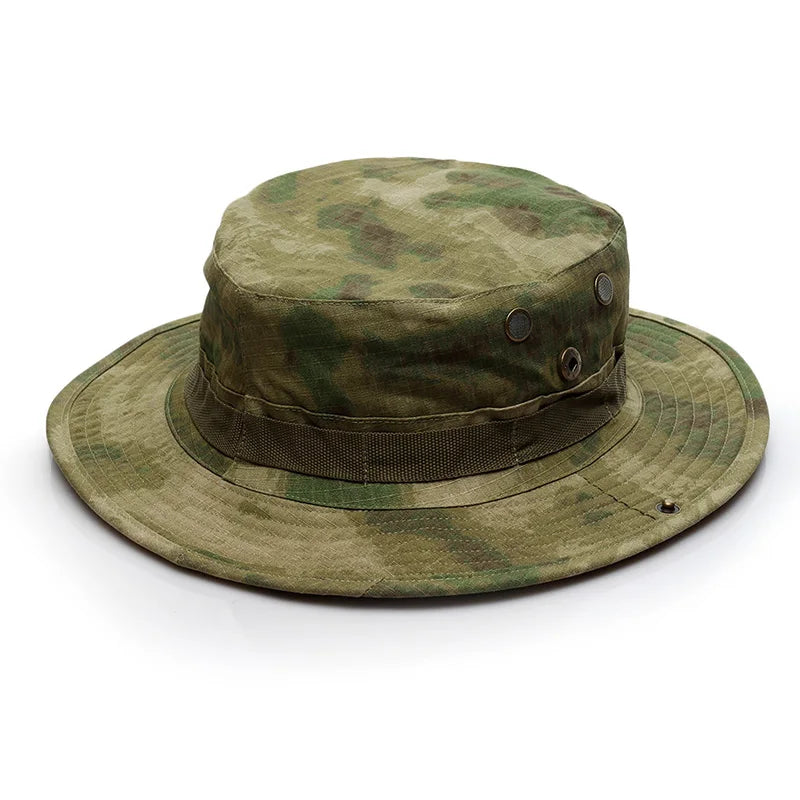 Cappello Boonie Da Pescatore Camouflage All Aperto Protezione Solare Per Esterni Caccia Escursionismo Arrampicata AF056