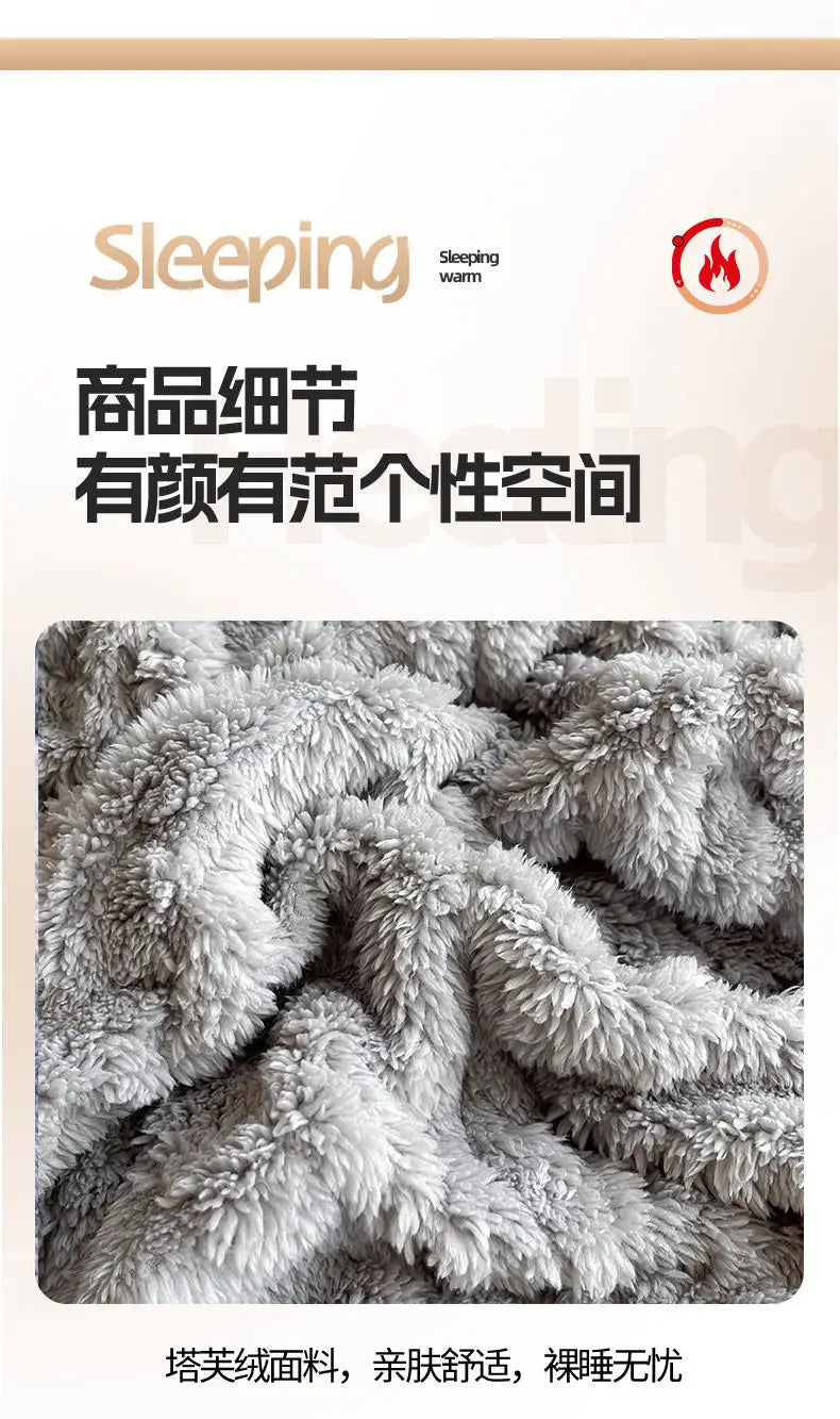 Coperta Stampata Floreale 3D In Stile Europeo Pile Di Corallo Spesso Per Inverno Calda Trapunta Facile Da Mantenere