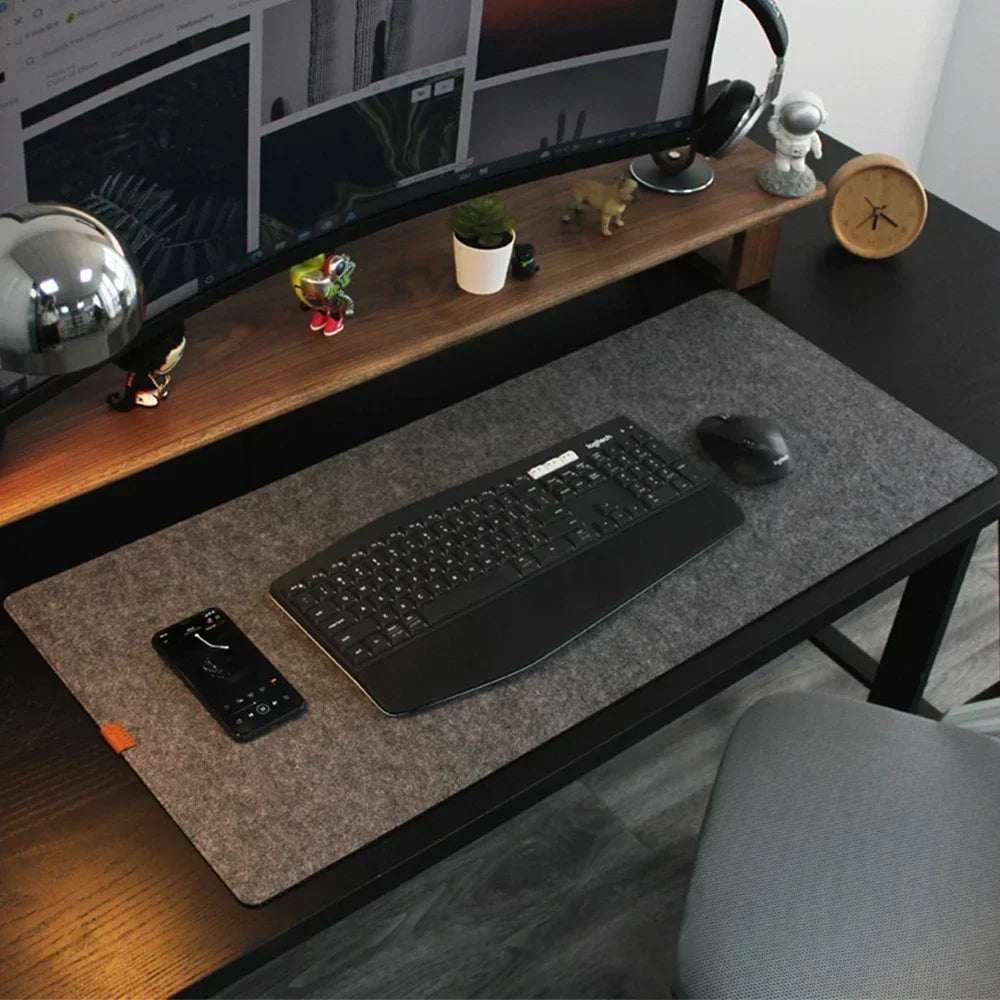 Tappetino Per Mouse In Feltro Di Lana Grandi Dimensioni Antiscivolo Per Scrivania Da Ufficio E Gaming