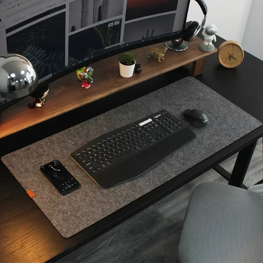Tappetino Per Mouse In Feltro Di Lana Grandi Dimensioni Antiscivolo Per Scrivania Da Ufficio E Gaming