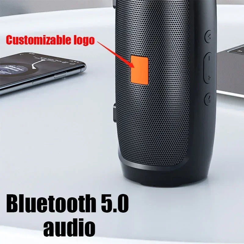 Subwoofer Portatile Altoparlante Bluetooth Stereo Esterno Impermeabile Scatola Audio Wireless Con Radio FM E Scheda TF