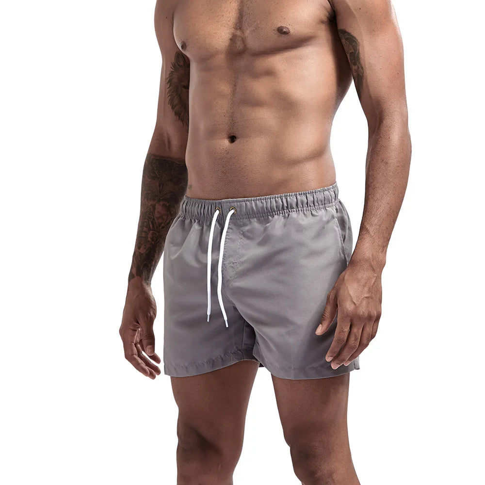 Pantaloncini da Bagno da Uomo da Surf ad Asciugatura Rapida Traspiranti con Coulisse e Tasche per Spiaggia Estiva