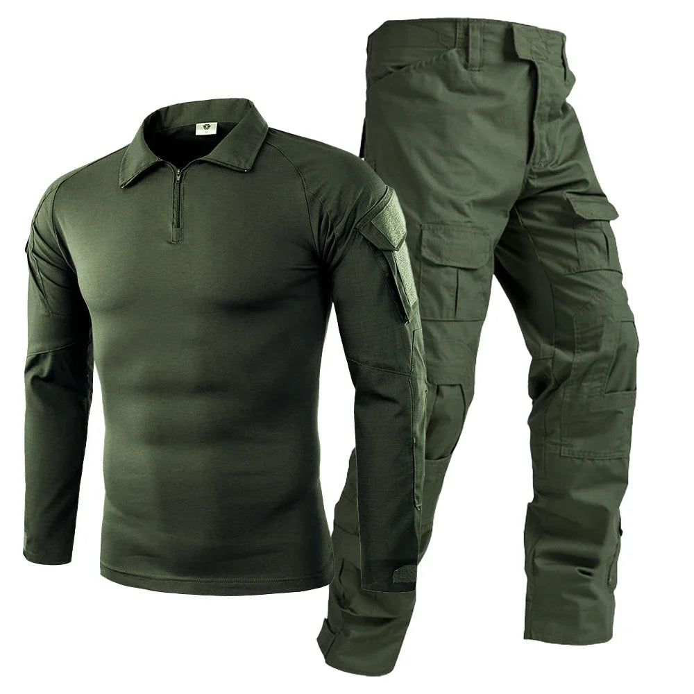 Set Abiti Militari Tattici Tuta Mimetica Da Esterno Camicie Da Caccia Pantaloni Per Airsoft Paintball