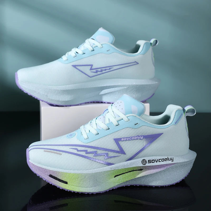 Scarpe Da Corsa Carbon Board Specialità Maratona Uomo Donna Traspiranti Leggere Antiscivolo Sneakers