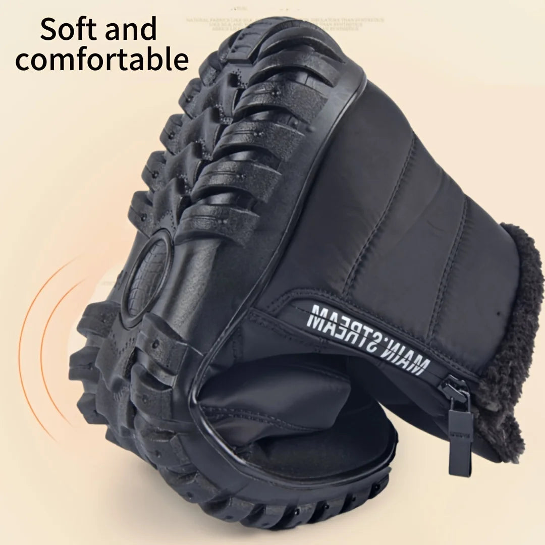 Scarpe Invernali Da Uomo Sneakers Stivali Da Neve Con Cerniera In Cotone Caldo Impermeabili Spedizione Gratuita