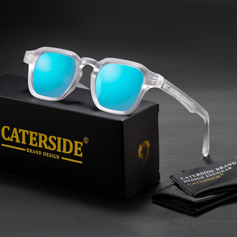 Occhiali Da Sole Quadrati Classici Unisex Da Uomo E Da Donna Di Lusso Con Inserto Centrale Temple Gradiente UV400