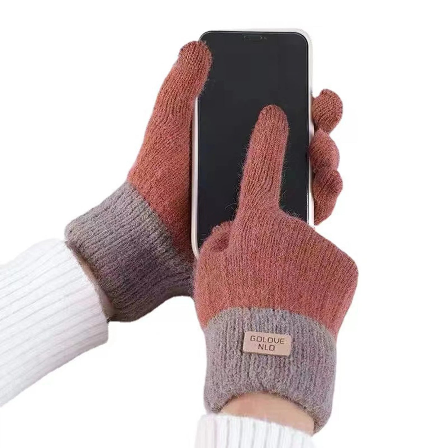 Guanti in Maglia a Trecce Donna Foderati in Pile Caldo con Touchscreen Regalo Invernale per Donna e Ragazza