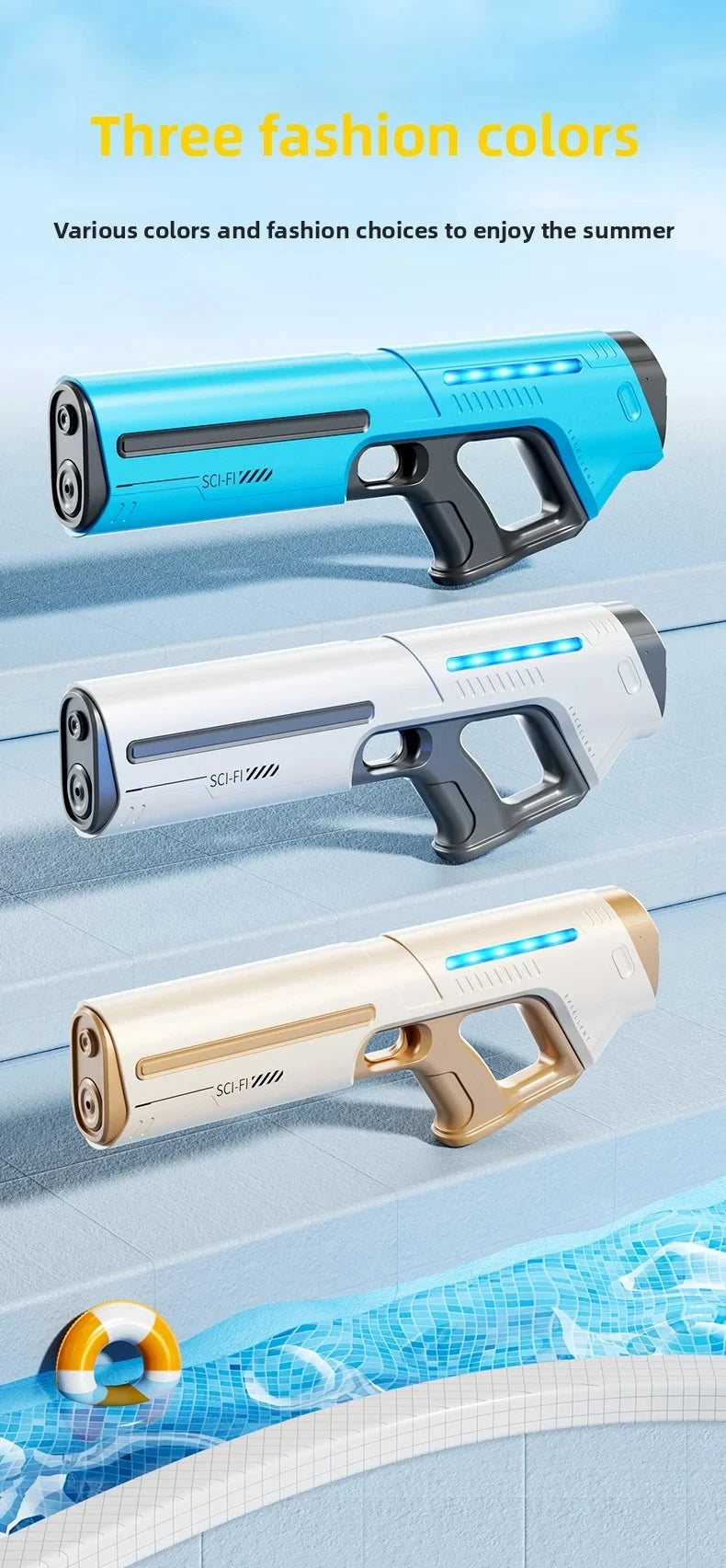 Pistola Ad Acqua Elettrica Per Bambini E Adulti Blaster Con Aspirazione Automatica Per Gioco Estivo All Aperto