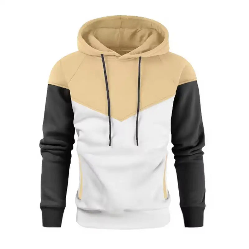 Felpa Con Cappuccio Da Uomo In Tinta Unita In Pile Caldo Streetwear Casual Allentata Traspirante Con Cappuccio Di Marca