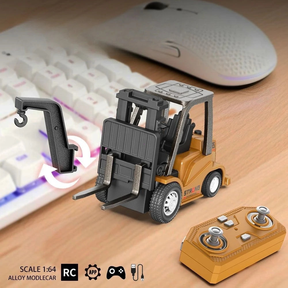 Carrello Elevatore Giocattolo 2 In 1 In Lega Scala 1 64 Con Telecomando Bluetooth Rimorchio Regalo Di Natale Capodanno