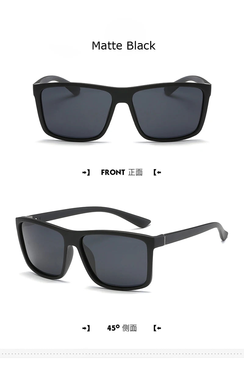 Occhiali da Sole Polarizzati Vintage Quadrati di Lusso per Uomo Donna Moda Arrampicata Guida Antiriflesso UV400