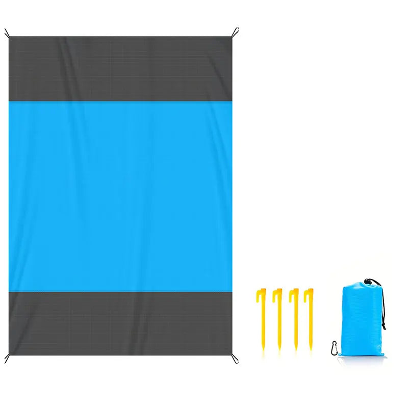 Tappetino Da Spiaggia Impermeabile 2x2,1m Leggero Da Campeggio Antiscivolo Per Picnic E Viaggi All Aperto
