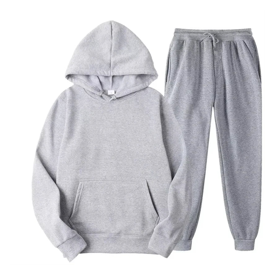 Tuta Uomo Invernale Morbida Ecologica 2025 Set Pantaloni Jogging 2 Pezzi Fitness Corsa Abbigliamento Sportivo Maschile