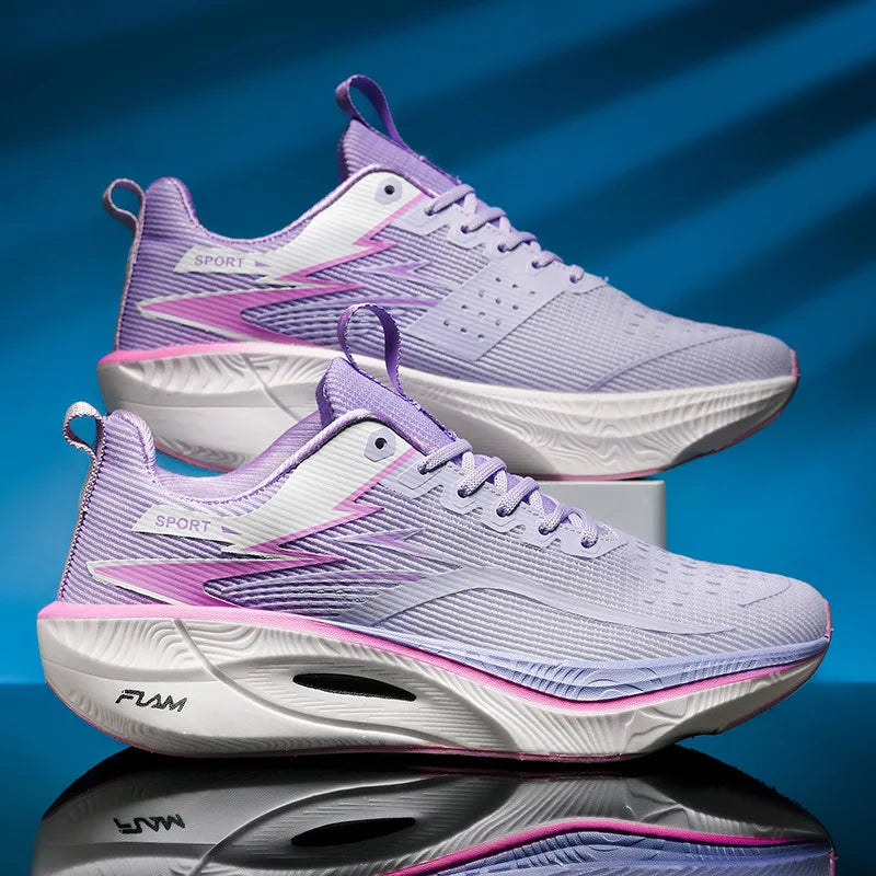 Scarpe Da Corsa Marathon Uomo Traspiranti Leggere Con Cuscino Aria Antiscivolo In Carbon Board