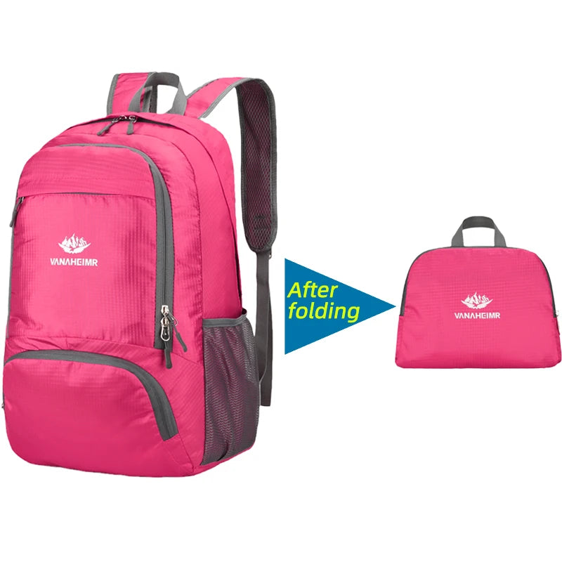 Zaino Pieghevole Da 23 Litri Ultraleggero Esterno Zaino Da Trekking Daypack Capienza Elevata Tessuto Idrorepellente