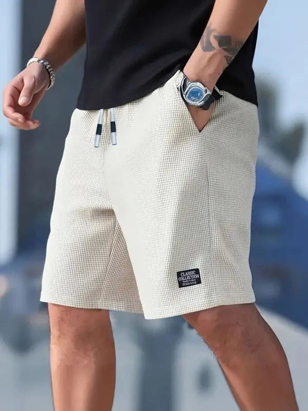 Pantaloncini Da Uomo Sportivi E Casual Con Tessuto Strutturato Traspirante Ideali Per Abbigliamento Giornaliero