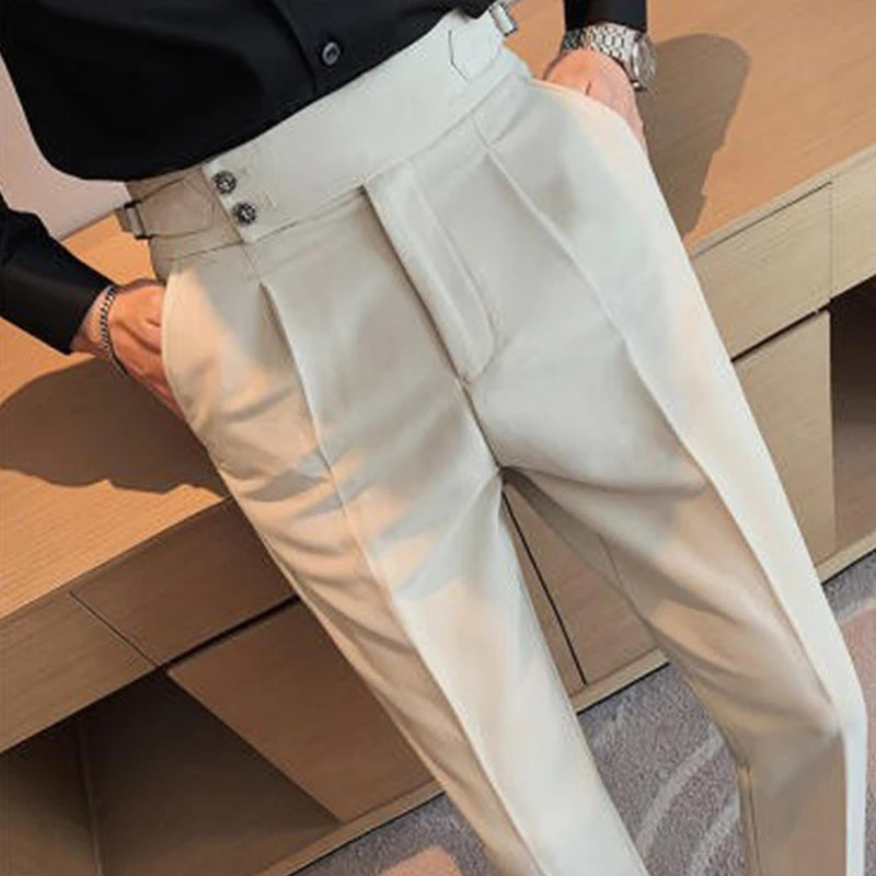 Pantaloni Eleganti Slim Fit Napoli Da Uomo Leggeri Casual Italia Retro Premium Lusso Per Il Tempo Libero Primavera 2026