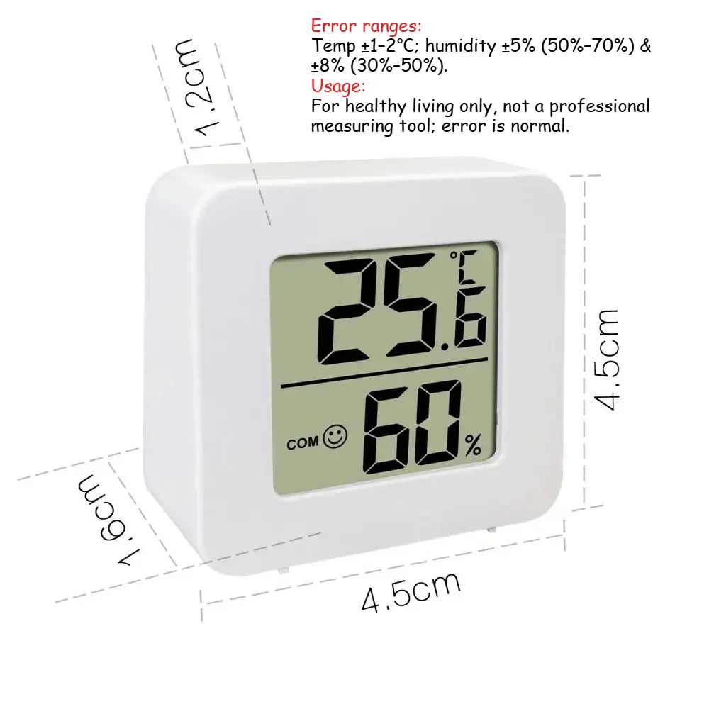 Indicatore Di Temperatura E Umidità Per Mini Termometro Digitale Con Sensore, Montaggio A Parete, Schermo LCD Domestico