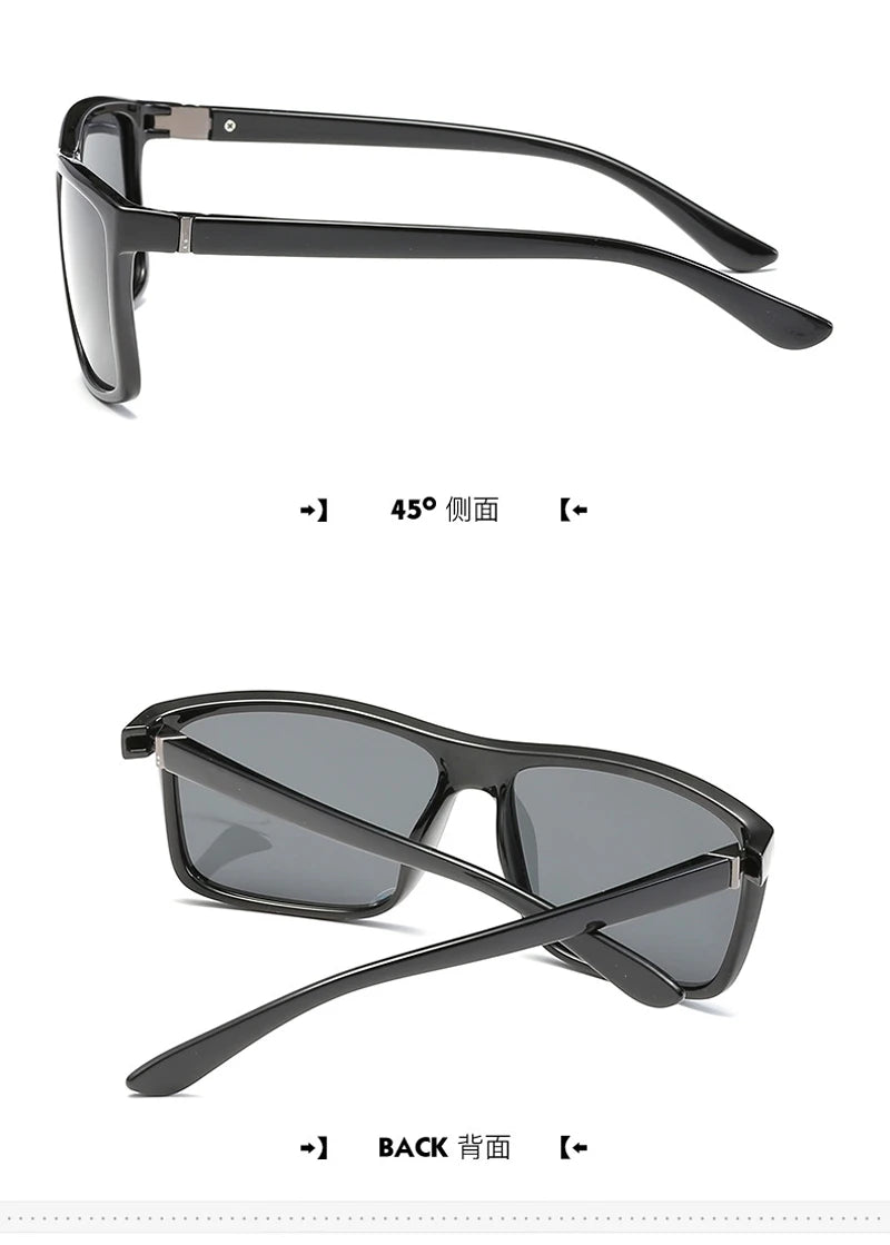 Occhiali da Sole Polarizzati Vintage Quadrati di Lusso per Uomo Donna Moda Arrampicata Guida Antiriflesso UV400