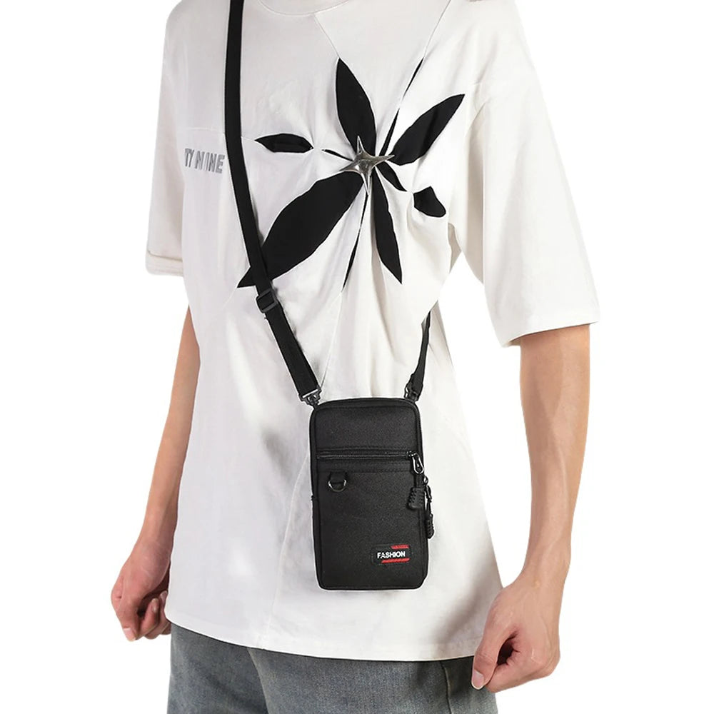Custodia Per Cellulare Marsupio Multifunzione Da Uomo Outdoor Borsa Piccola Tracolla Portamonete