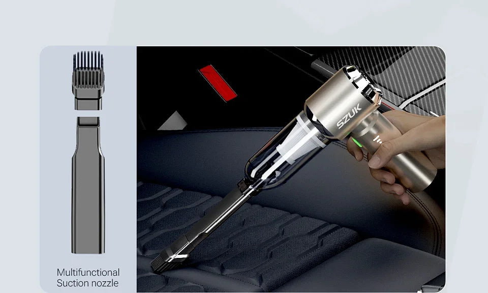 SZUK Aspirapolvere Senza Fili per Auto 985000PA Potente Portatile 0,5L CE Certificato