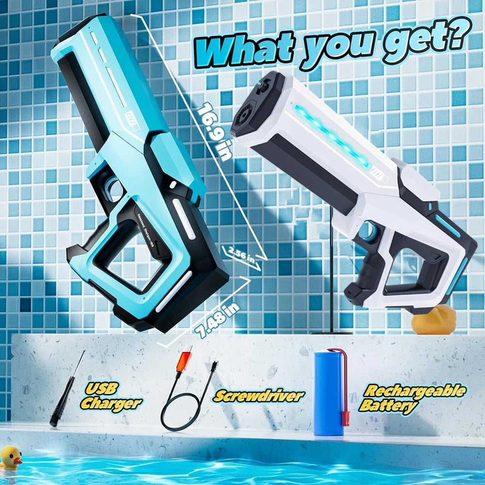 Pistola Ad Acqua Elettrica Per Bambini E Adulti Blaster Con Aspirazione Automatica Per Gioco Estivo All Aperto
