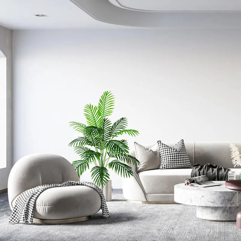 Palma Artificiale Grande 90-120 Cm Piante Finte Foglie Di Palma Verdi Per Decorazione Del Giardino Di Casa
