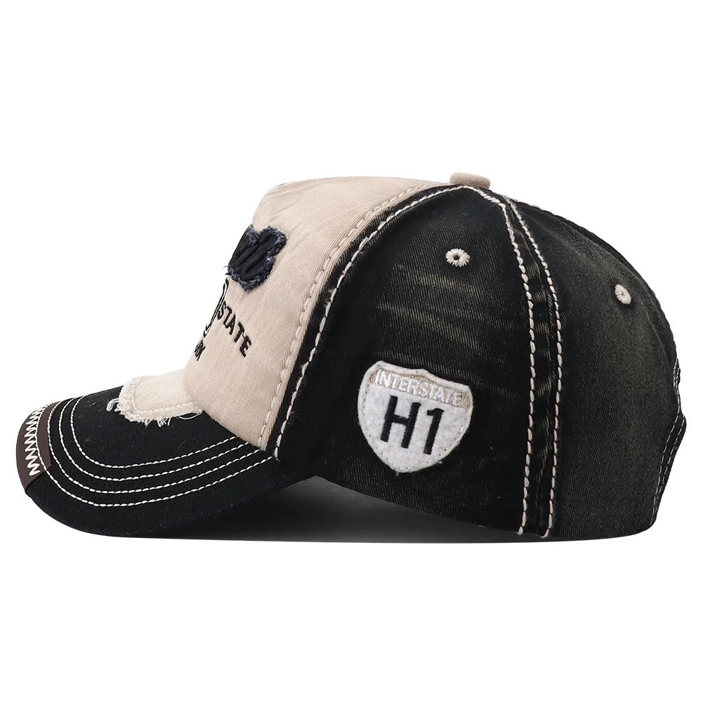 Berretto Da Baseball A Tesa Larga Unisex Con Ricamo Lettera Parasole Snapback Hip Hop Vintage Moda Esterno