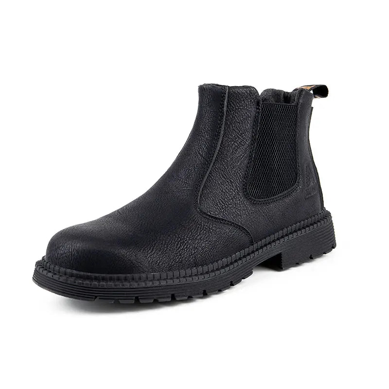 Scarpe Da Lavoro Antinfortunistiche Resistenti All Acqua Uomo Stivali In Pelle Con Testa In Acciaio Marrone
