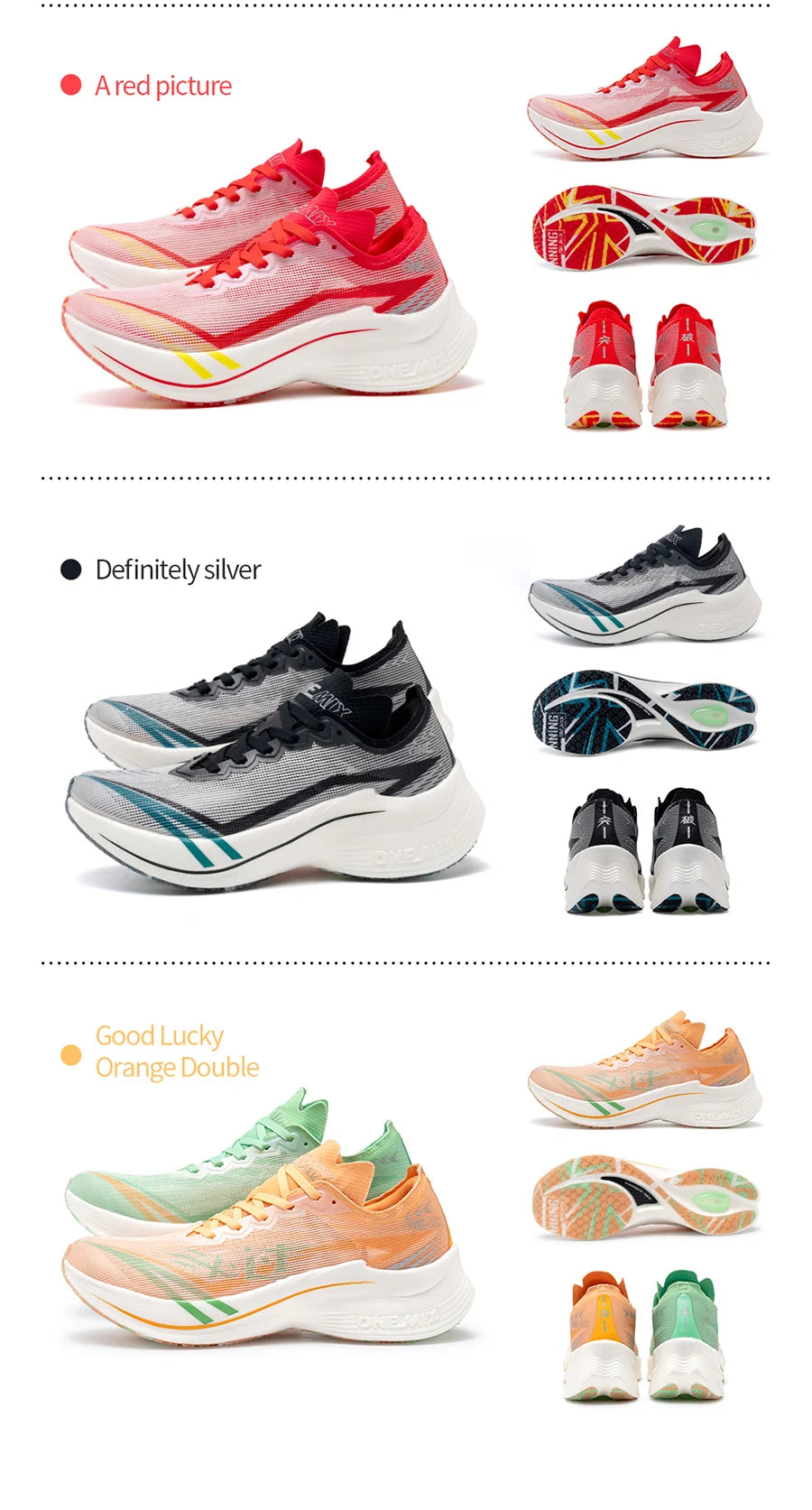 ONEMIX Marathon Scarpe Da Corsa Con Piastra In Carbonio Uomo Antiurto Rimbalzo Ultraleggero E Supporto Stabile