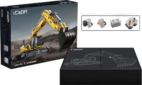 1702 Pz Cada 1:20 Città di Ingegneria di Controllo Remoto Auto FAI DA TE Modello Building Blocks RC Escavatore Mattoni Giocattoli Per I Bambini Regalo