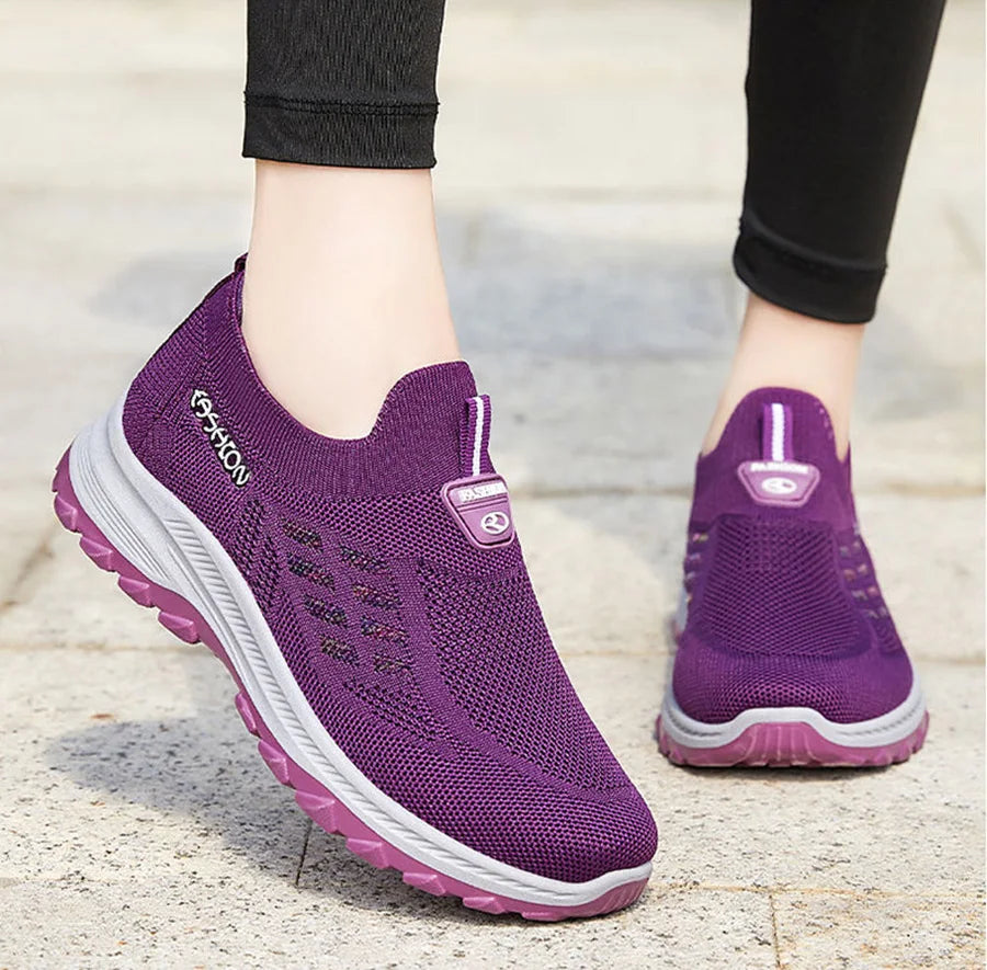 TaoBo scarpe da passeggio 2023 estate nuove scarpe da donna traspiranti senza pizzo suola morbida calzini Sneakers Comfort scarpe sportive da donna Tennis