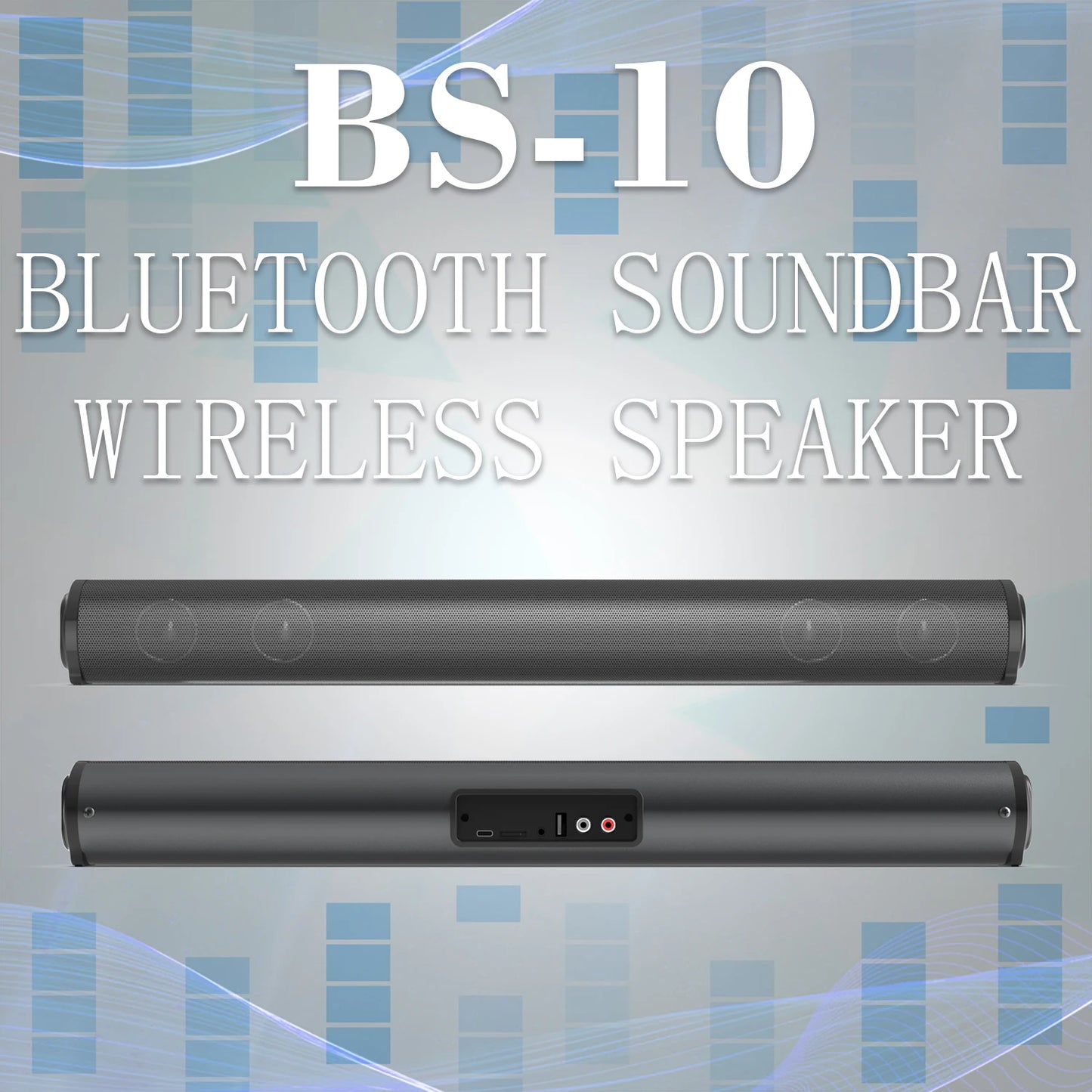Barra Audio Bluetooth 5.1 Per TV E PC Cablata E Wireless Con Ingresso RCA Batteria Integrata Home Theater