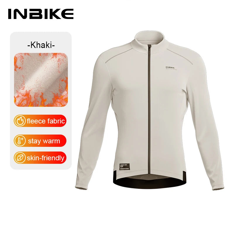 Maglia Uomo Maniche Lunghe in Pile Termico Inbike 2025 per MTB Autunno Inverno Abbigliamento Ciclismo