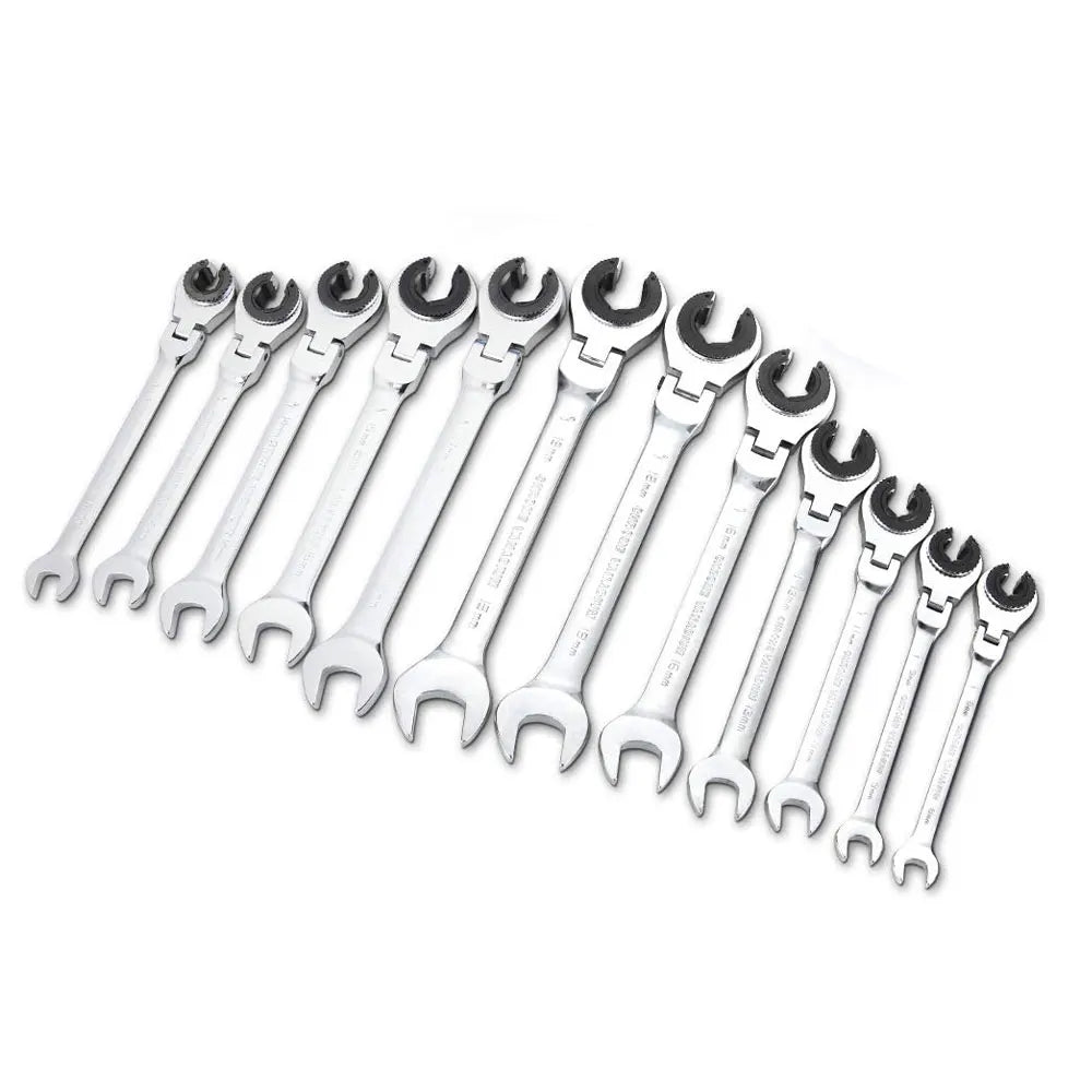 Chiave A Cricchetto Per Tubi Con Testa Flessibile Aperta 8 A 30 Mm 72 Denti Binoax Per Riparazioni Auto