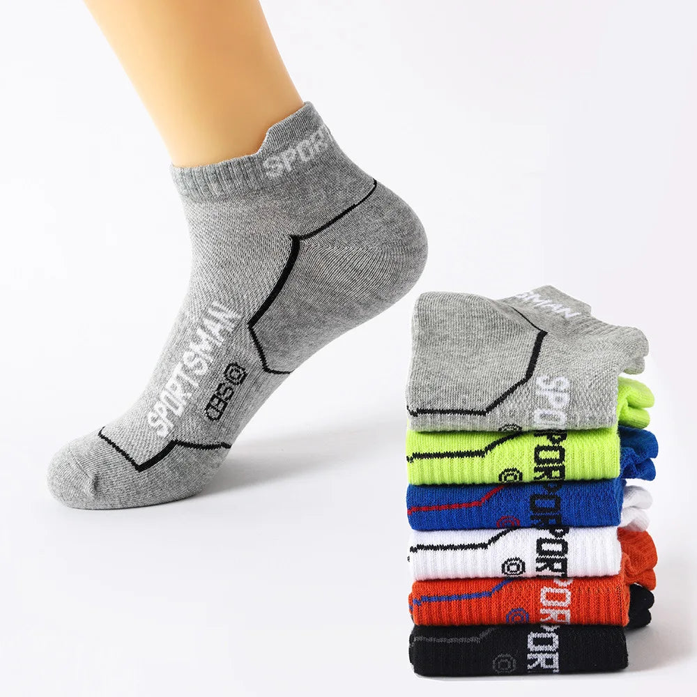 Calzini Corti Da Uomo Per Basket E Corsa Con Rete Traspirante Assorbenti Odori Pack 6 Paia