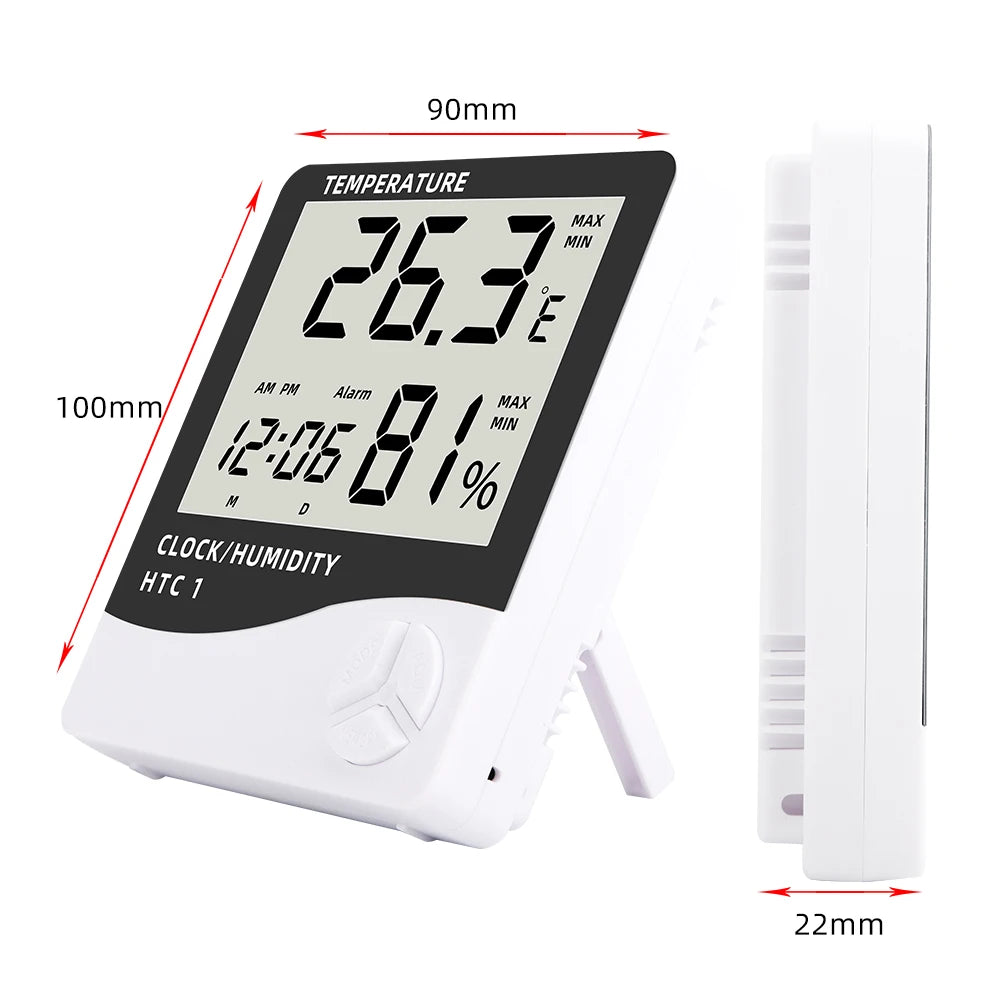 Stazione Meteorologica Digitale Interni Esterni Umidità Temperatura LCD Orologio HTC 2 HTC 1