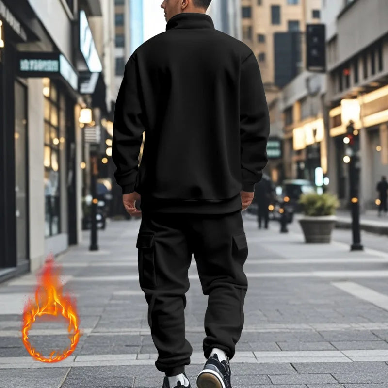 Pantaloni Sportivi Con Cerniera Calda In Velluto Da Uomo Casual Autunno Inverno 2024