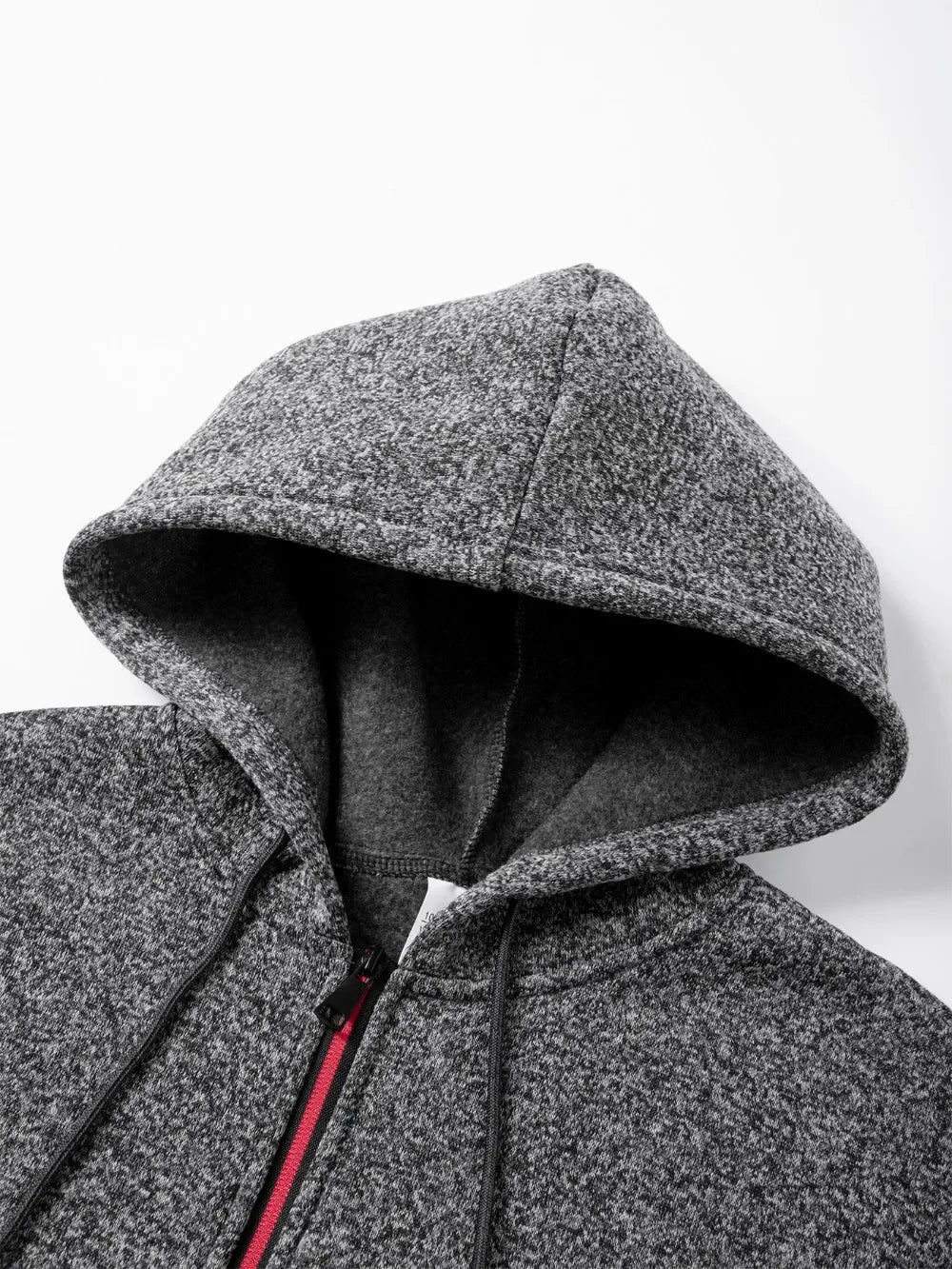 Felpa Da Uomo Autunnale Tinta Unita Con Cappuccio Maniche Lunghe E Chiusura A Cerniera Slim Fit Con Tasche