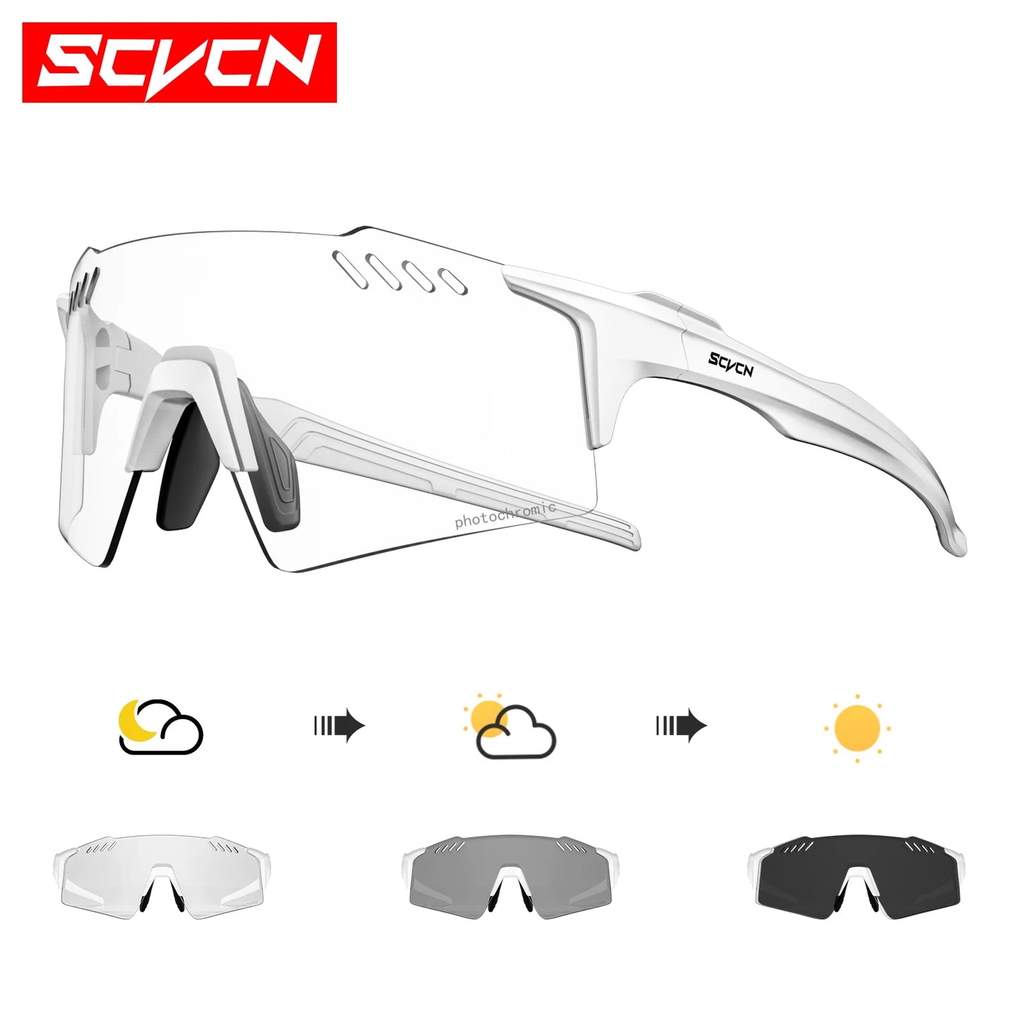 Occhiali Fotocromatici UV400 Per Ciclismo MTB Equitazione All Apertto Multisport Guida Golf Campeggio
