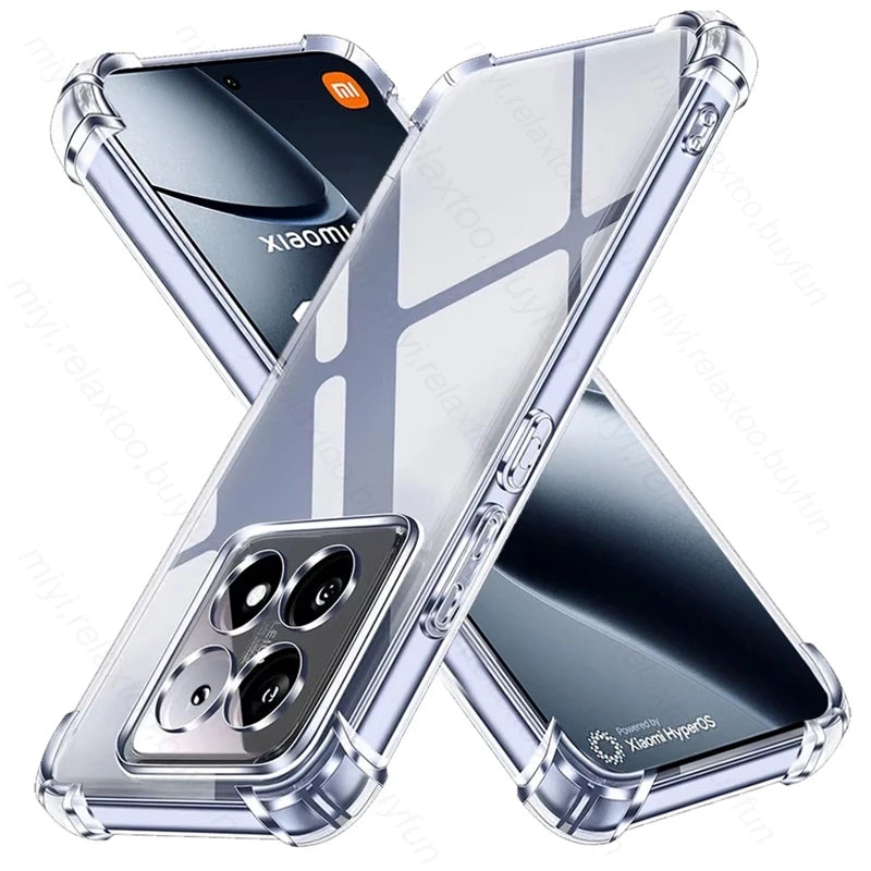 Custodia Trasparente Slim In TPU Per Xiaomi 14T E 15T Pro 5G Protezione Antigraffio Leggera Con Bumper In Silicone