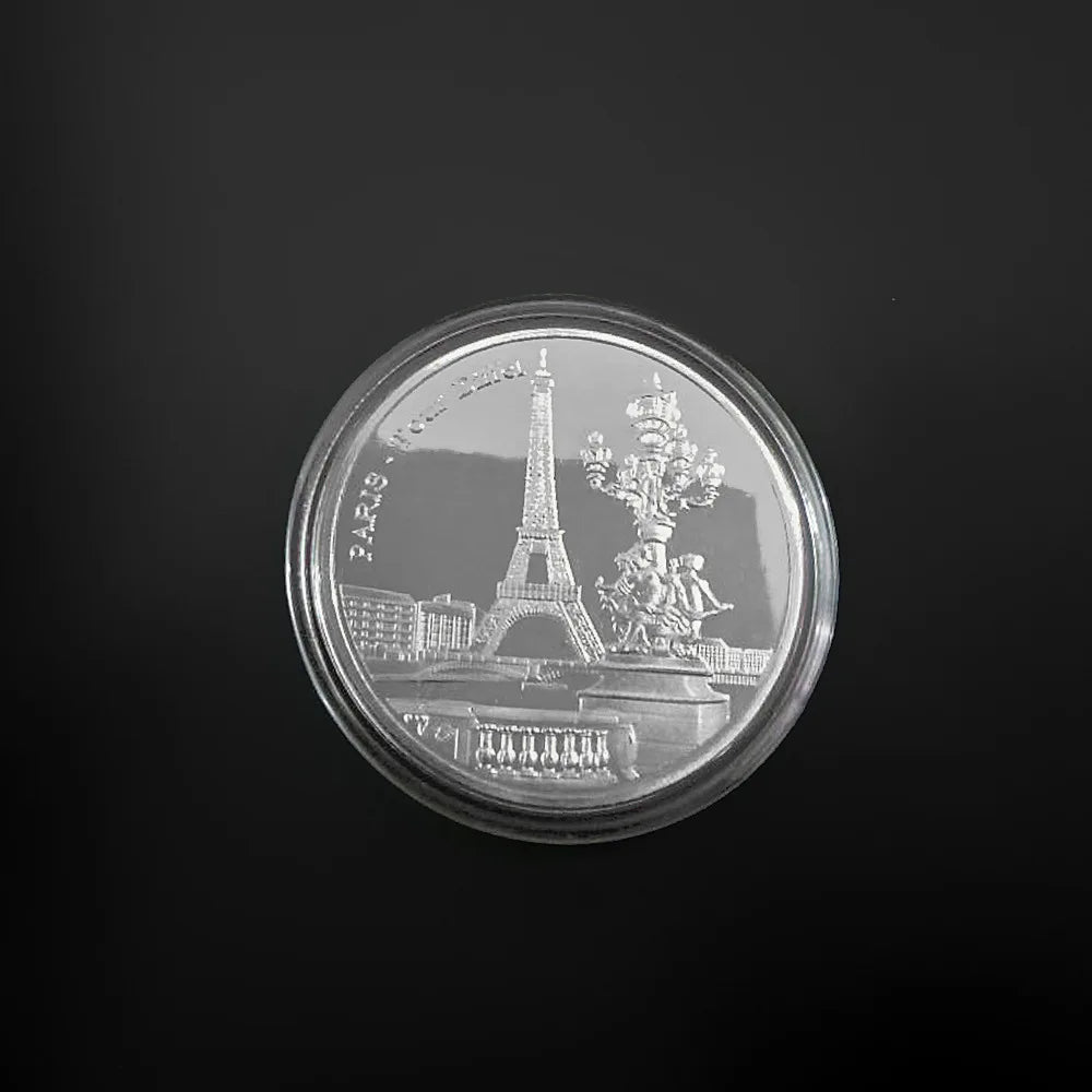 Collezione Di Monete Commemorative Della Torre Eiffel Parigi Per Viaggi Europee Non Valuta In Metallo