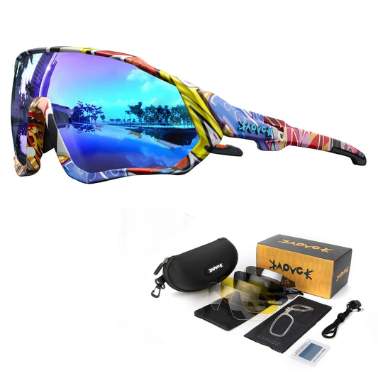 Occhiali Da Ciclismo Polarizzati Kapvoe UV400 Con 5 Lenti Intercambiabili Per Uomo E Donna Unisex Sportivi Da Esterno