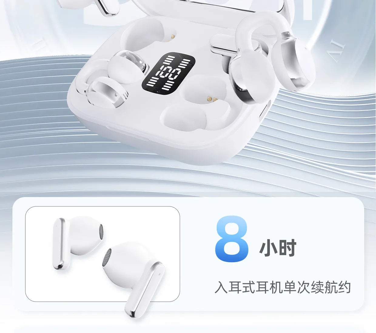 Auricolari OWS Wireless Bluetooth V54 HiFi ENC Cancellazione Attiva Del Rumore Per Gaming Musica Videoconferenze Regalo